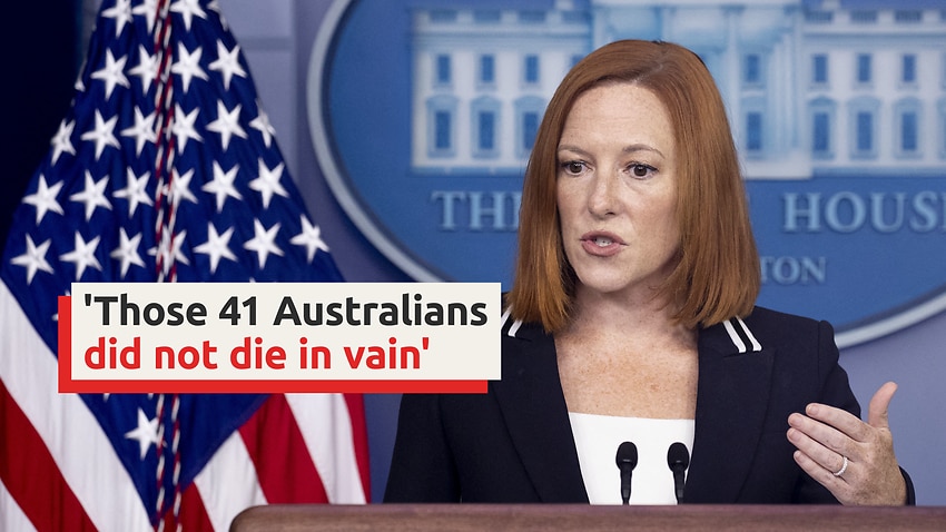 Image for read more article 'White House says 41 Australians did not die in vain in Afghanistan'