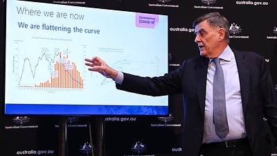 Australia's Chief Medical Officer Brendan Murphy says modelling shows social distancing and hygiene measures are 'flattening the curve'.