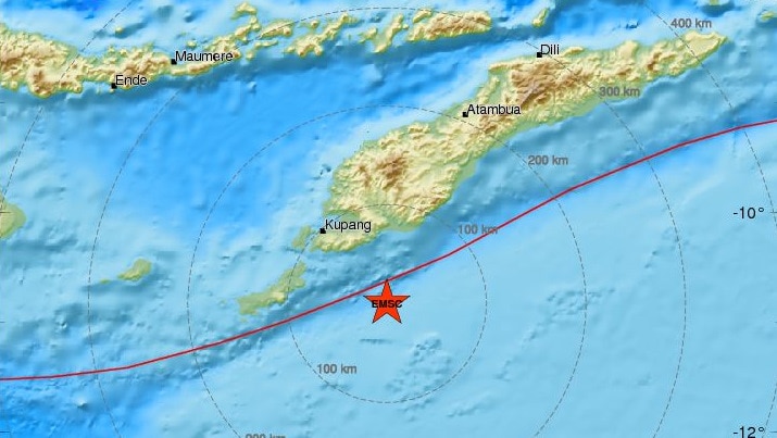 Earthquake Strikes Off East Indonesia