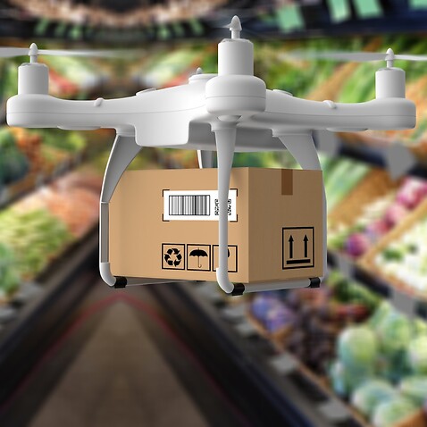 drone delivery of grocery products