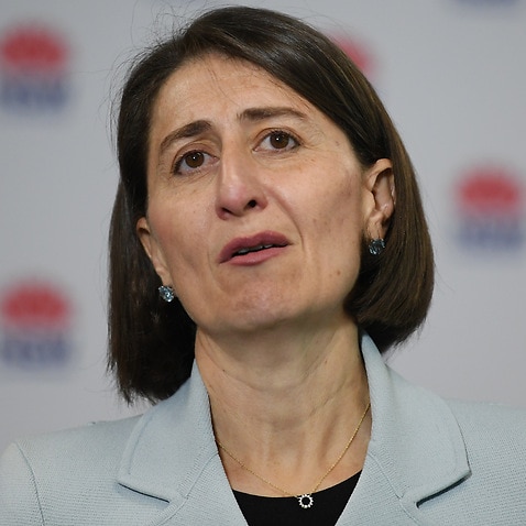 NSW Premier Gladys Berejiklian addresses media during a press conference at Sydney Olympic Park in Sydney, Wednesday, October 14, 2020. (AAP Image/Dean Lewins) NO ARCHIVING