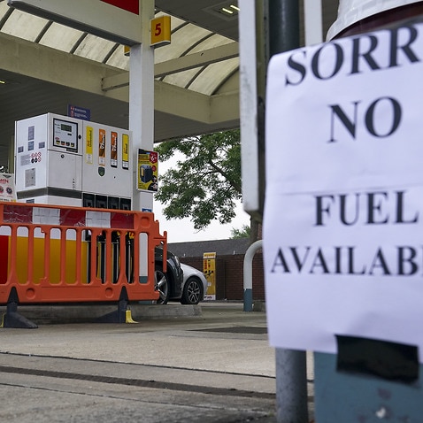 Up to 90% of petrol stations ran dry across major British cities.