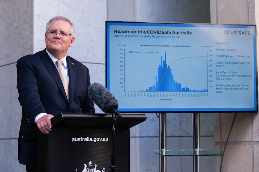 Scott Morrison speaks during a press conference following a national cabinet meeting on Friday.