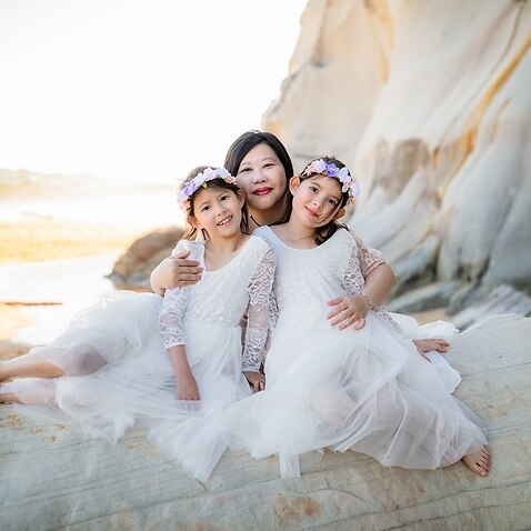 Hope Chen and Her Twin Daughters