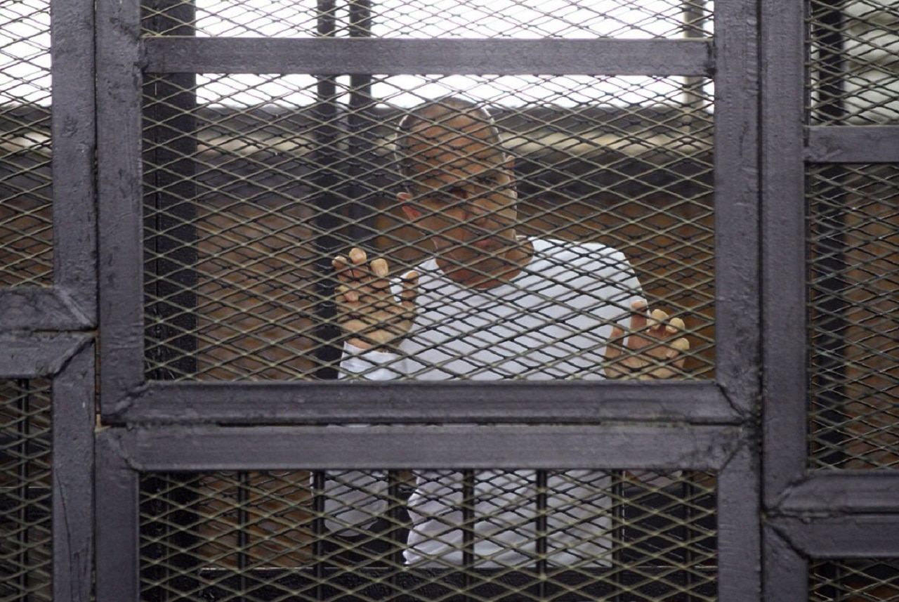 Peter Greste appears in an Egyptian court.