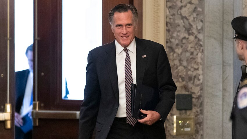 Image for read more article 'Mitt Romney breaks ranks to find Donald Trump guilty in impeachment trial'