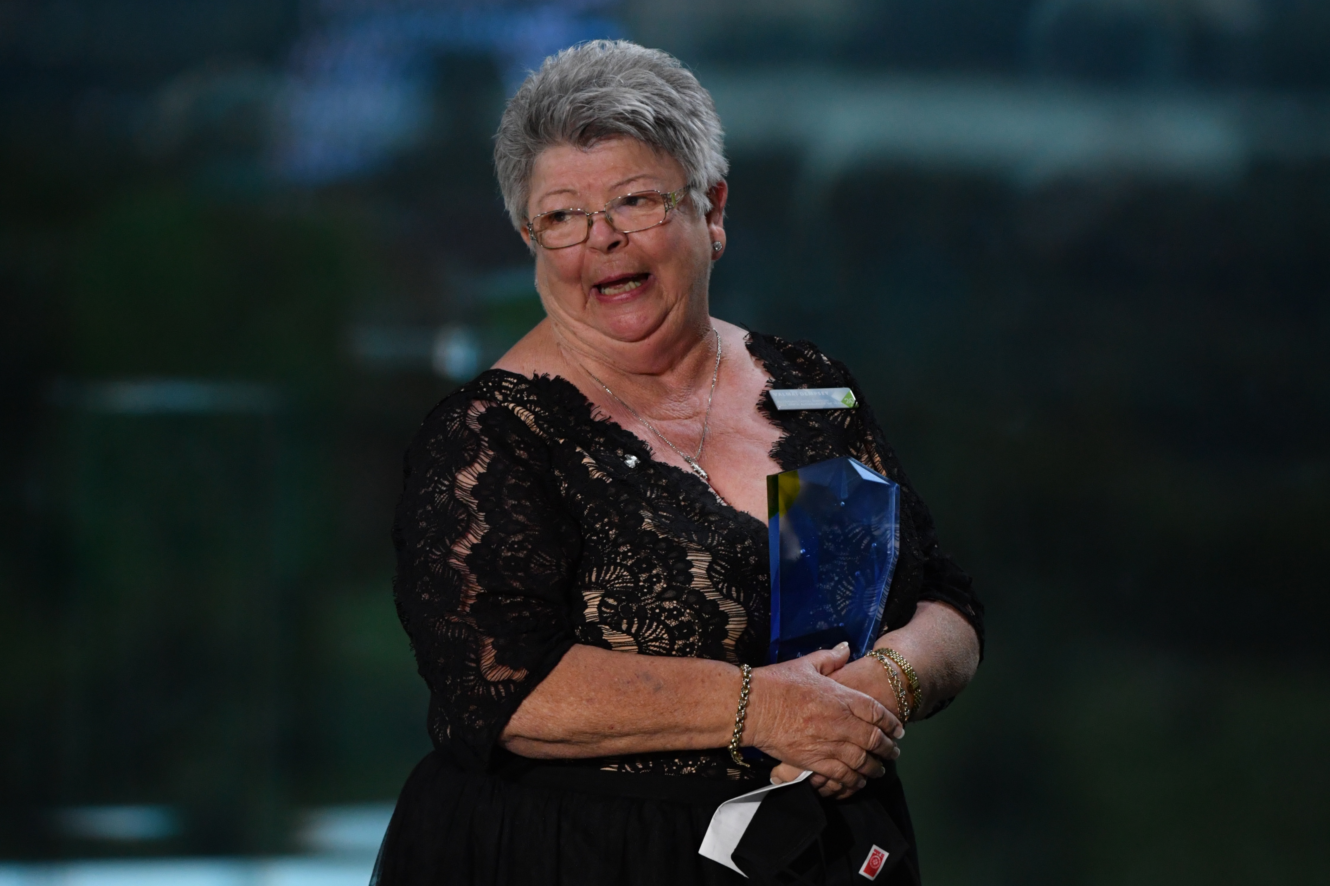 Senior Australian of the Year Valmai Dempsey wins during the 2022 Australian of the Year Awards ceremony, at the National Arboretum in Canberra, Tuesday, January 25, 2022. (AAP Image/Mick Tsikas) NO ARCHIVING