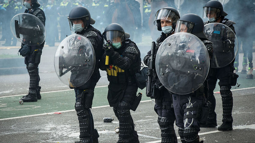 Image for read more article 'Dozens of protesters arrested in Melbourne as Daniel Andrews condemns 'terrible behaviour''