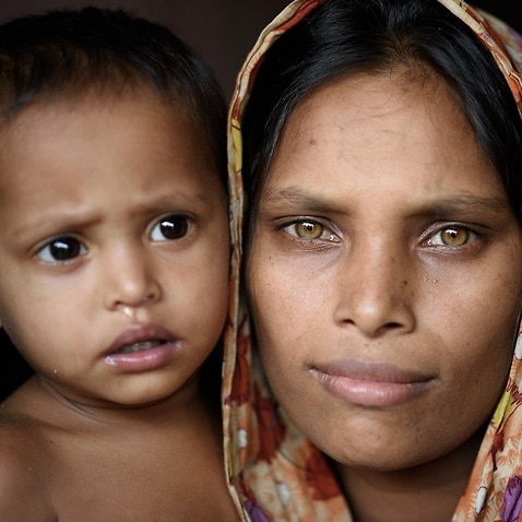 Rohingya refugees in the Thangkhali refugee camp, Bangladesh.