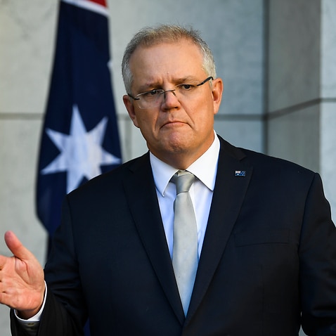 Australian Prime Minister Scott Morrison speaks to the media during a press conference at Parliament House in Canberra, Friday, June 26, 2020. (AAP Image/Lukas Coch) NO ARCHIVING