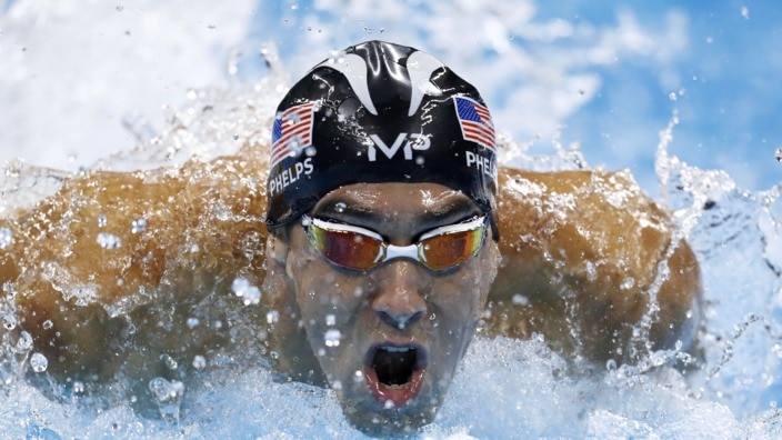 Michael Phelps é o nadador olímpico mais condecorado de todos os tempos.