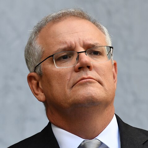 Prime Minister Scott Morrison at a press conference at Parliament House in Canberra on Friday, 9 April, 2021. 