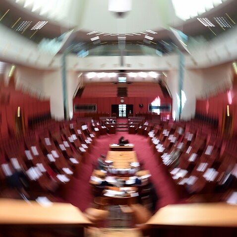 The Australian Senate chamber at Parliament House in Canberra – 2016 