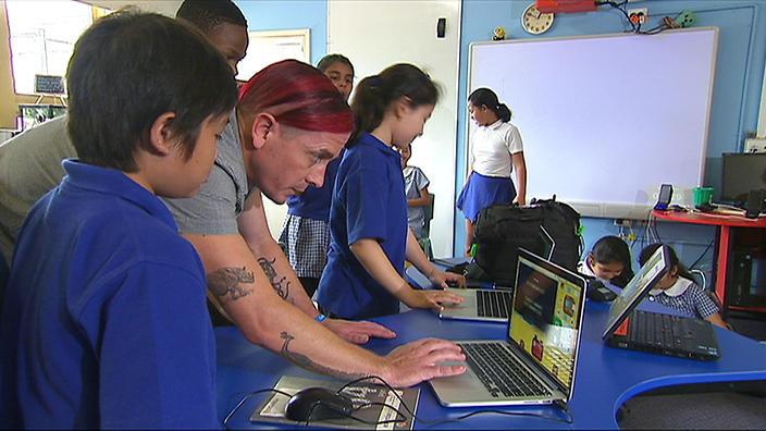 Merryland East Public School is utilising technology, including video games like Minecraft, for practical learning.