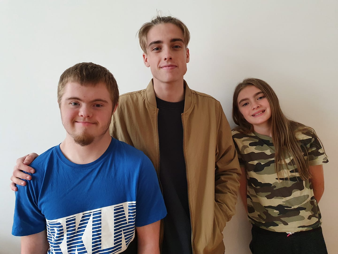 Ciaran, 16, with brother Ewan, 17, and sister Sienna, 11. 