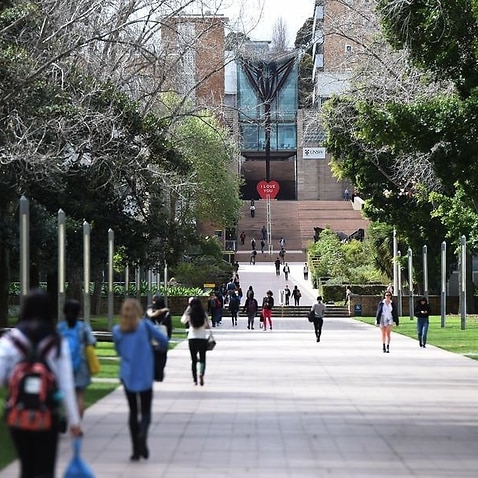 Students enter the University of New South Wales (UNSW).
