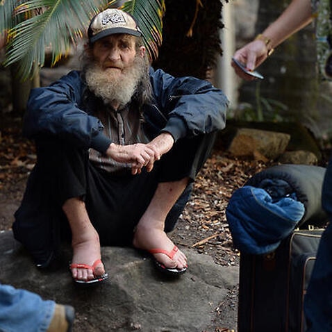 A stock image of a homeless man in Brisbane, Friday, March 7, 2014. (AAP Image/Dan Peled) NO ARCHIVING