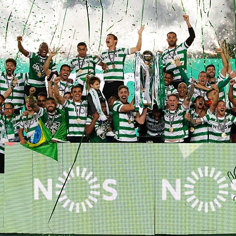 Sporting celebrate their Primeira Liga title
