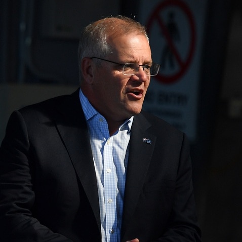Prime Minister Scott Morrison visits Skytek aviation engineering facility on Day 17 of the 2022 federal election campaign, in Cairns, in the seat of Leichhardt. Wednesday, April 27, 2022. (AAP Image/Mick Tsikas) NO ARCHIVING