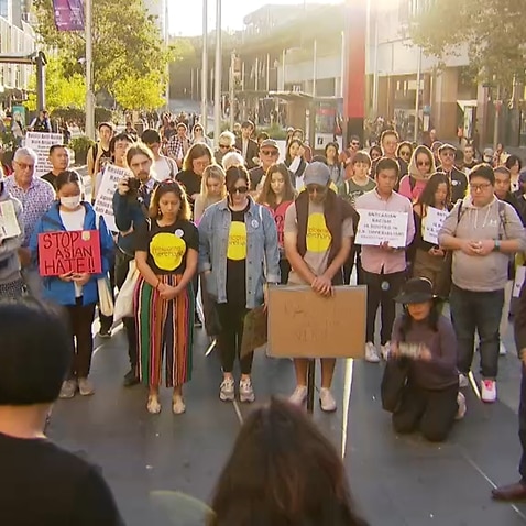 A minute's silence has been held at a Sydney rally to remember victims of Asian hate, following the shootings in the US city of Atlanta.