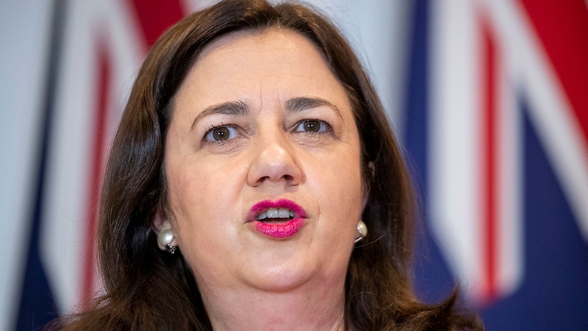 Queensland Premier Annastacia Palaszczuk speaks to the media during a press conference in Brisbane on 30 June.