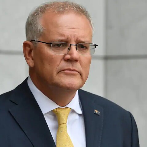 Prime Minister Scott Morrison at a press conference after a National Security Committee meeting at Parliament House in Canberra, Tuesday, 1 March, 2022.