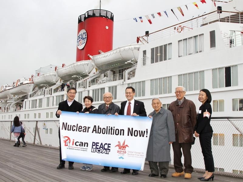 Japan's Peace Boat has arrived in Sydney to advocate for nuclear disarmament. 
