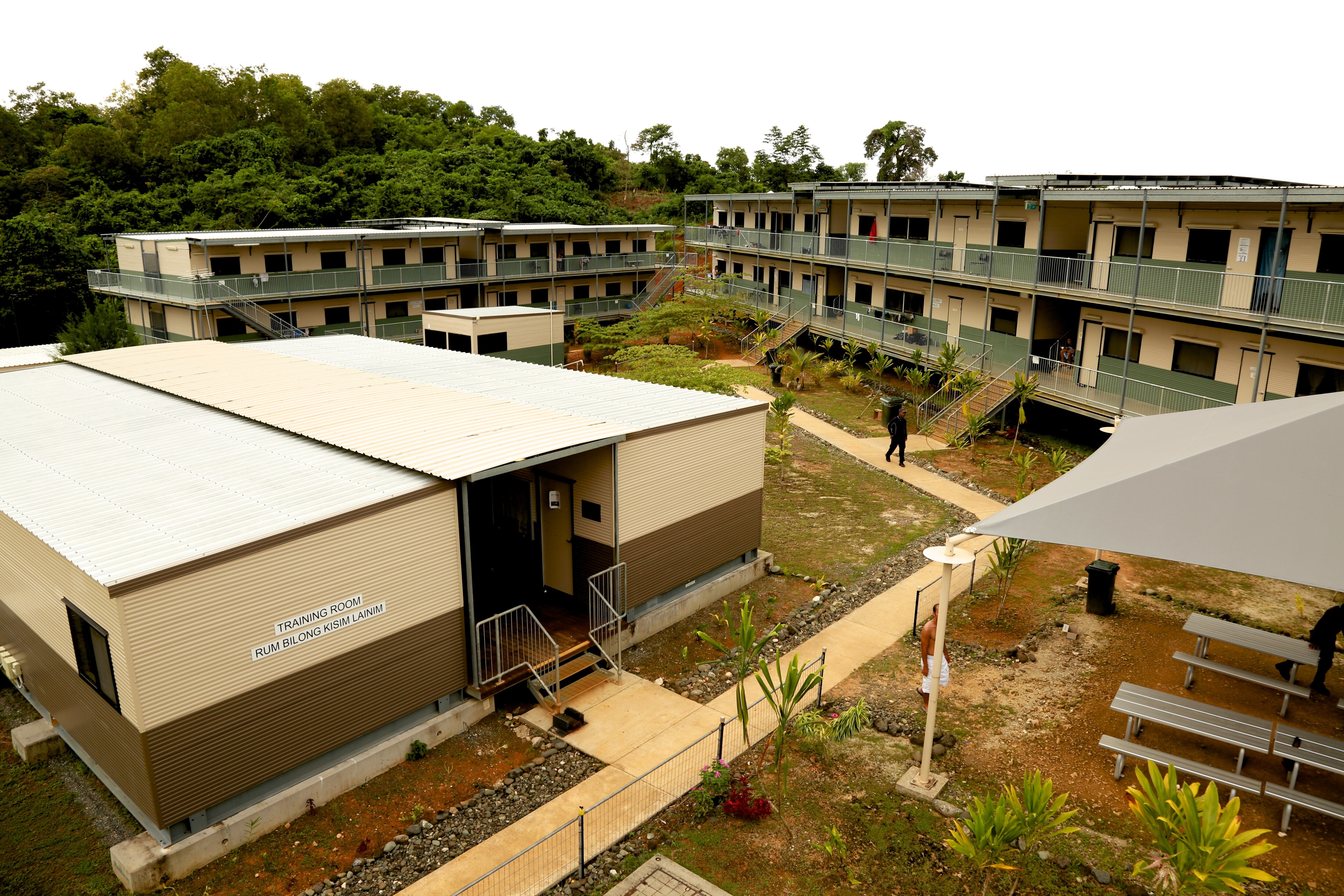Picture of the immigration detention centre on Manus Island, Papua New Guinea. It closed in 2017.