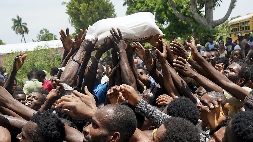 Image for read more article ''No one has come to help': Desperate Haitians descend on aid convoys after devastating earthquake'
