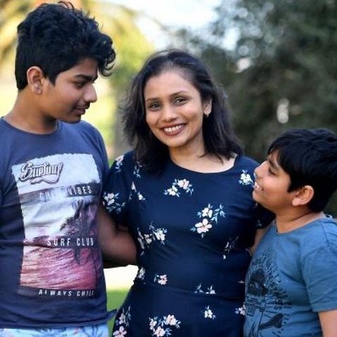 Arpana Patel with her kids.