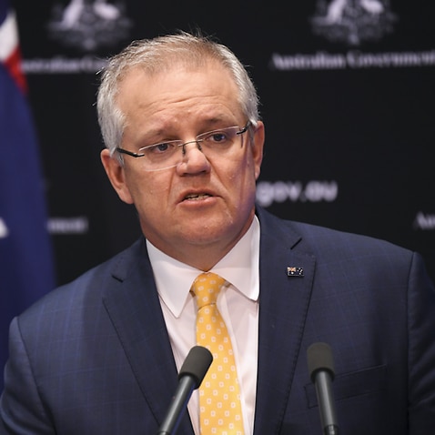 Mr Pompeo pointed to Prime Minister Scott Morrison while launching the latest verbal salvo against China. 