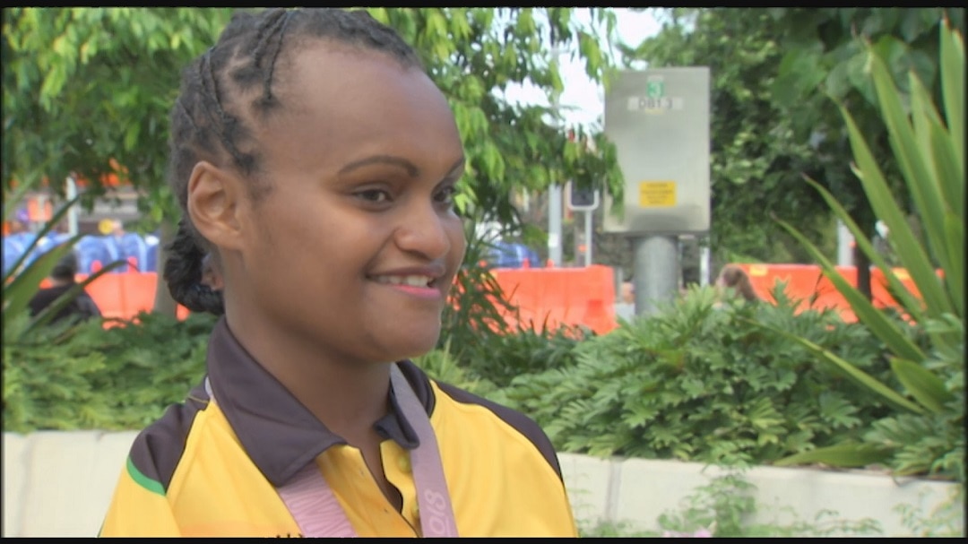 Friana Kwevira, from Vanuatu, won bronze in the para-athletics womens F46 javelin.