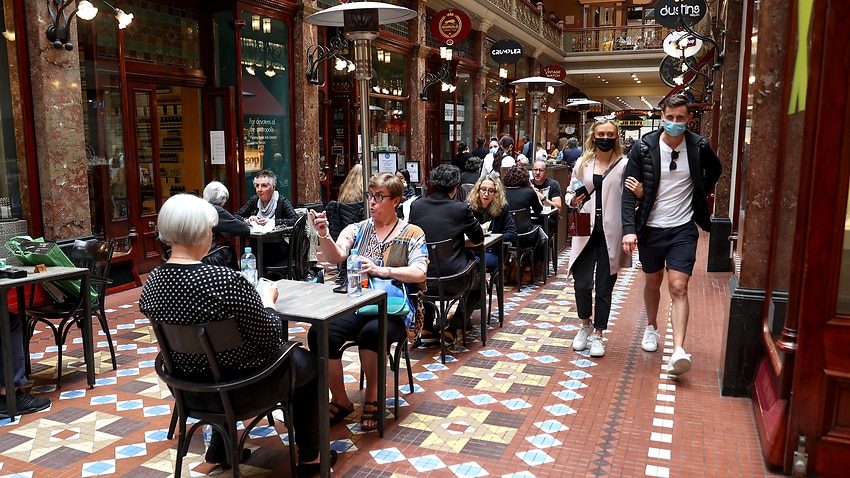 People at Sydney's Strand Arcade