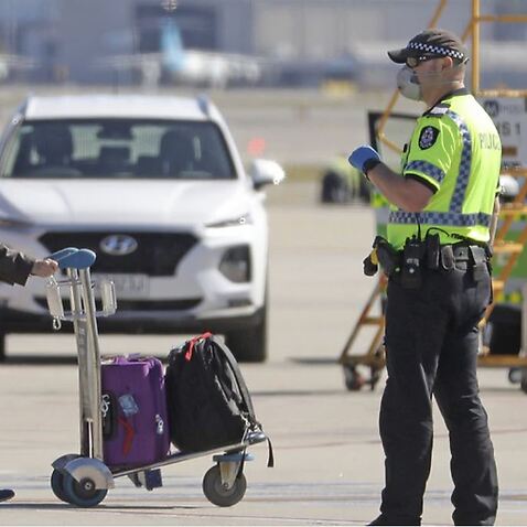 Passengers arriving at Perth International Airport are sent into hotel quarantine.