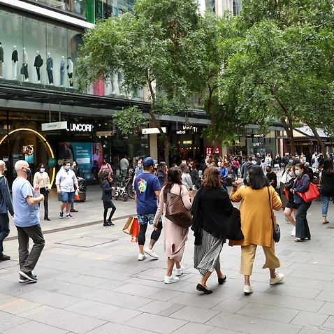 People walking in Sydney's Pitt St Mall