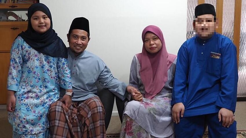 Rahimi Ahmad and his family