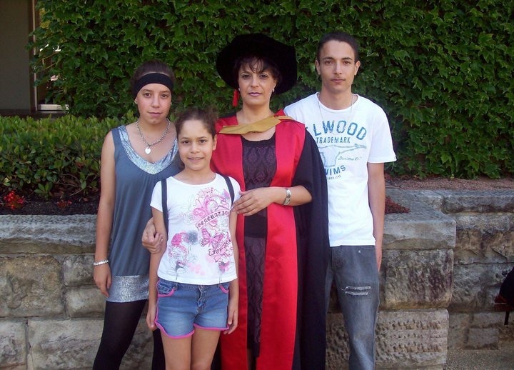 Dr Majeda Awawdeh and her children