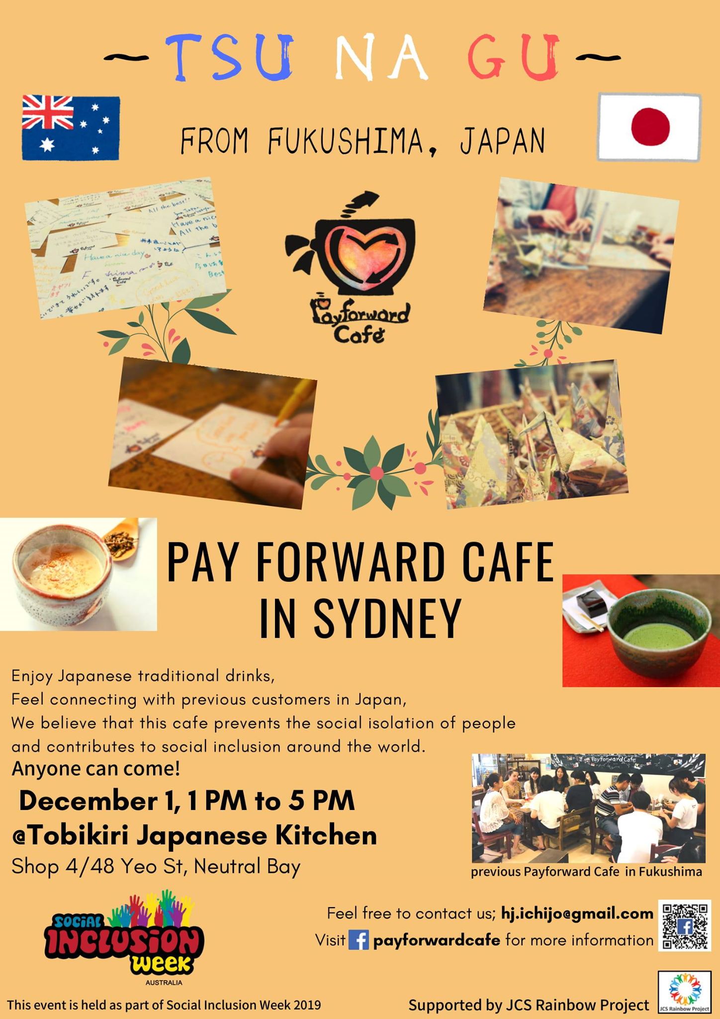 Pay it Forward cafe from Fukushima