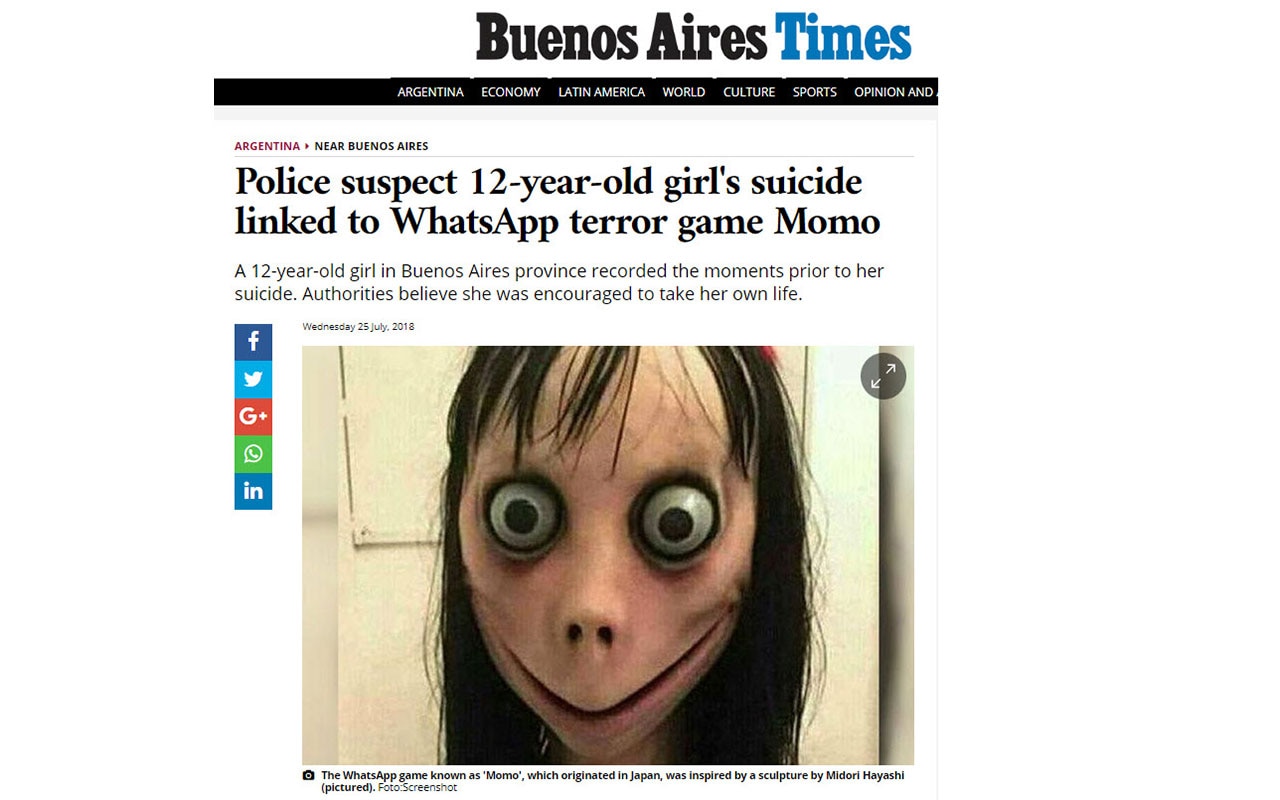 What Is Momo The Disturbing New Whatsapp Game - argentinian news reports this week have linked a young girl s death to the momo whatsapp game