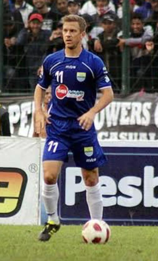Robbie Gaspar on the ball for Persib, one of Indonesia’s top clubs.