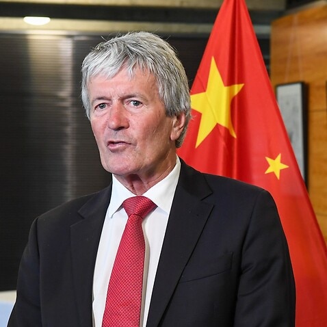 New Zealand Minister for Trade and Export Growth Damien O'Connor speaks at a press conference on the upgraded FTA between China and NZ in Wellington.