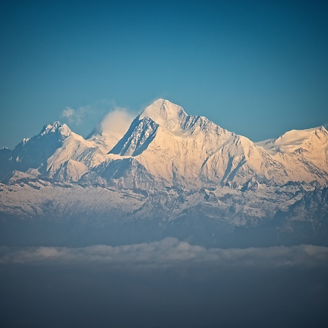 View of mt. everest from Phalut, West Bengal