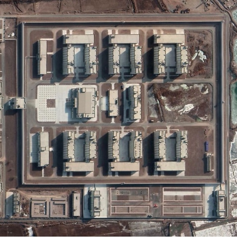 Satellite imagery of a new facility near Kashgar in January, 2020.