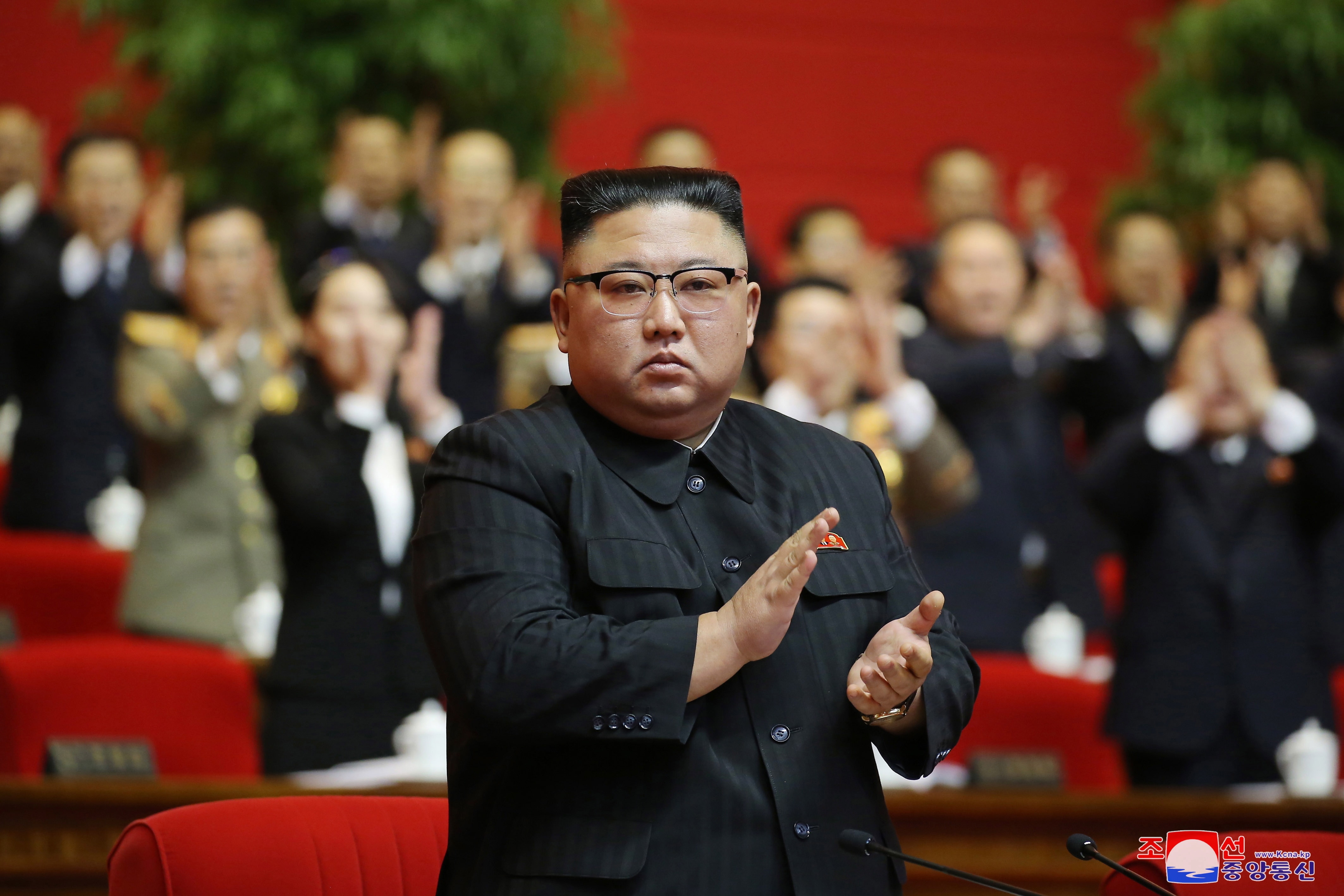 North Korean leader Kim Jong-un during the 8th Congress of the Workers' Party of Korea, in Pyongyang, North Korea, 11 January 2021.