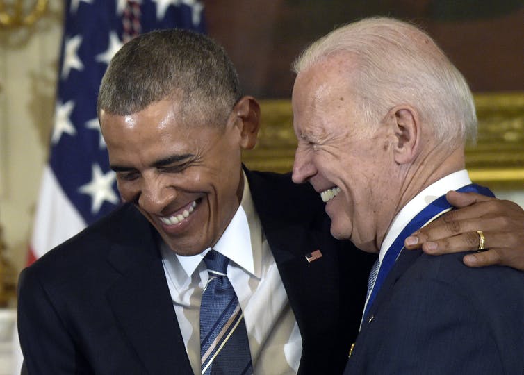 Barack Obama and Joe Biden’s close relationship may encourage more black voters to support Mr Biden in 2020.