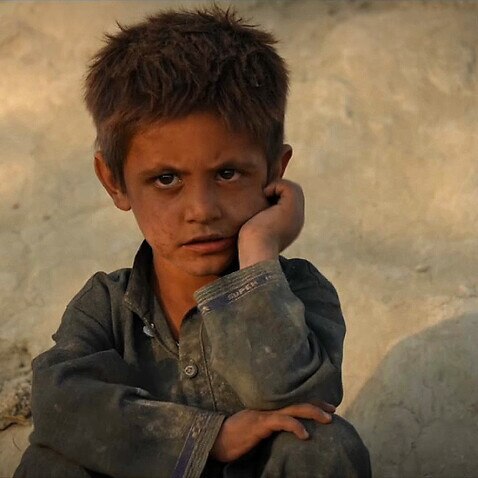 A child in one of Afghanistan's displaced persons' camps (AP)