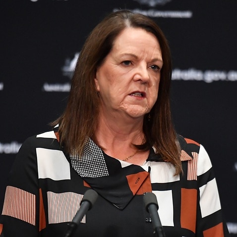 Chief Nursing and Midwifery Officer Alison McMillan at a press conference at Parliament House in Canberra, Thursday, May 28, 2020. (AAP Image/Mick Tsikas) NO ARCHIVING