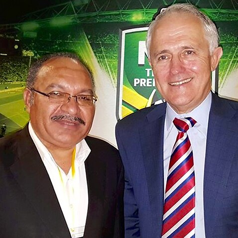 Papua New Guinea PM Peter O'Neill with Malcolm Turnbull