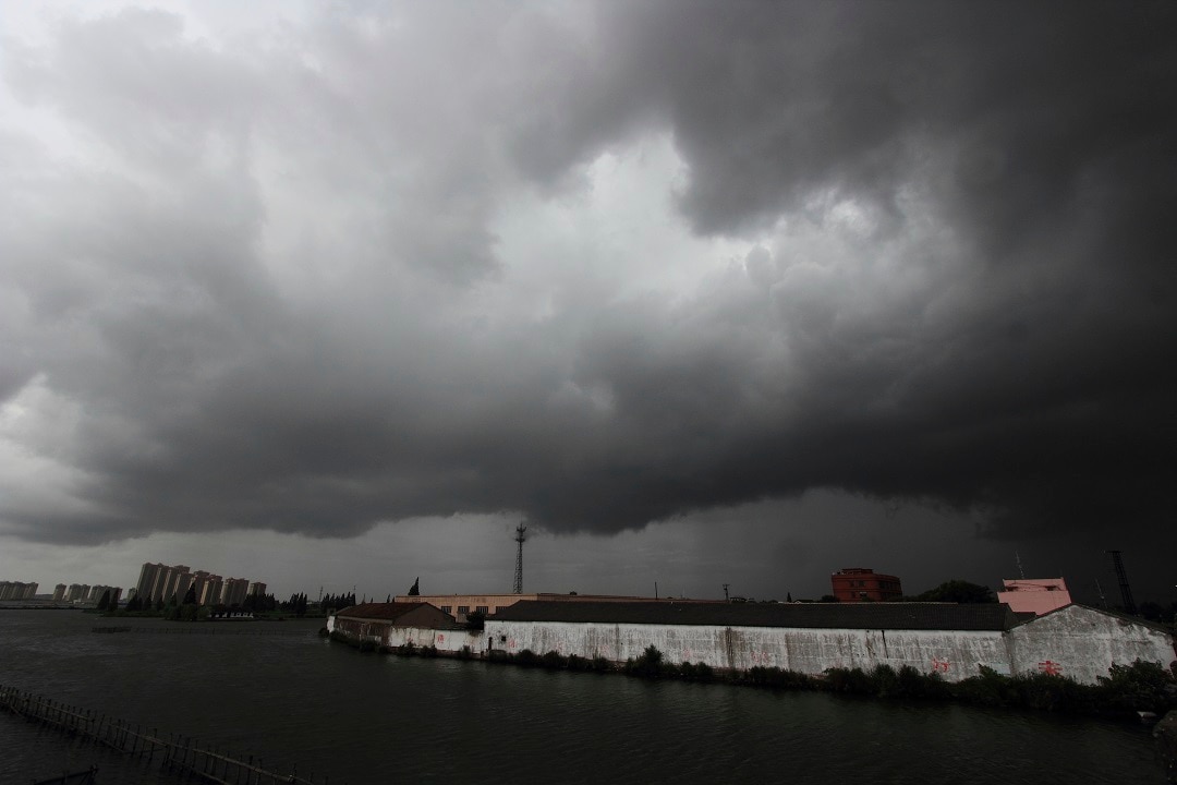 Rains in Shaoxing city.