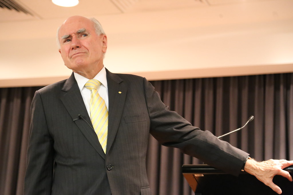 John Howard at a DFAT policy Forum in 2014.